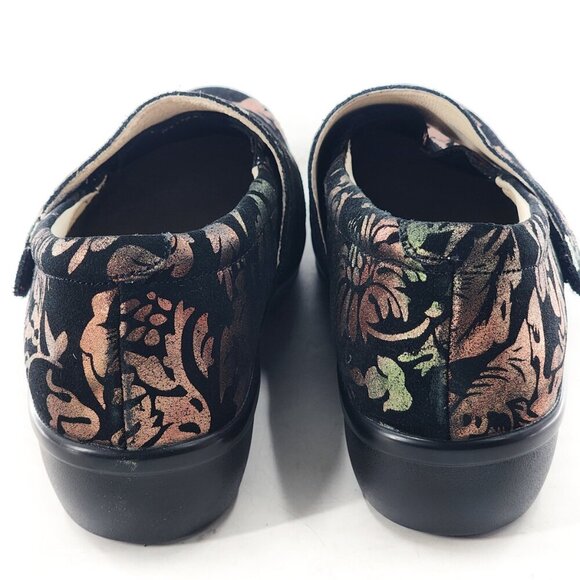 ALEGRIA Lauryn Metallic Floral Suede Slip On Shoes - Picture 5 of 10